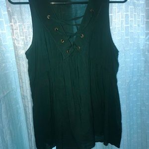 Teal sleeveless tunic